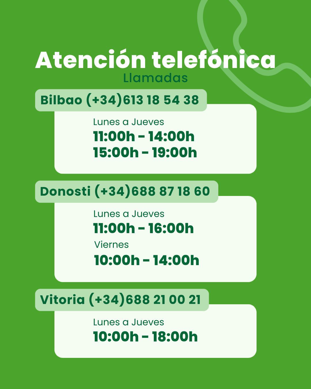 Contacto teléfono